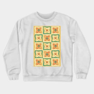 Retro Groovy Pattern in blue, orange and yellow 4 Crewneck Sweatshirt